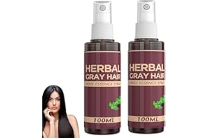 Herbal Grey Hair Reversal Spray,Herbal Gray Hair Verse Essence,Hair Coloring Essence, Darkening Conditioner(2pcs)