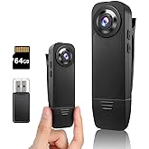 Mini Body Cameras With Audio And Video Recording, POV Camera with 64G Card Body Worn Cam ,Wearable Patrol Video Recording Camcorder With Night Version ,Camcorder for Security Work Records Traveling