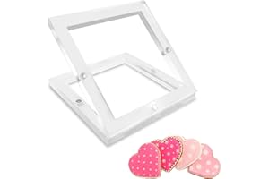 CODOHI Acrylic Cookie Stencil Holder, 3.54x3.54 in Magnetic Cookie Stencil Frame for Royal Icing Sugar Cookie Stenciling Airbrushing, Acrylic Cooking Decorating Tool, Stencils Helper