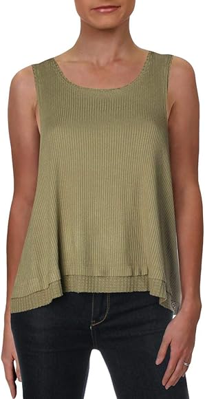 Free People Womens New Love Ribbed Distressed Tank Top Green Us S Amazon Co Uk Clothing