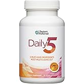 DOCTORS' PREFERRED Daily5 Multivitamin for Women and Men, Clinically Validated Ingredients, Heart, Joints, Circulation, 90 Vegan Capsules