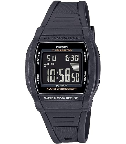 Amazon.com: Casio Men's W201-1AV Alarm Chronograph Watch | Easy
