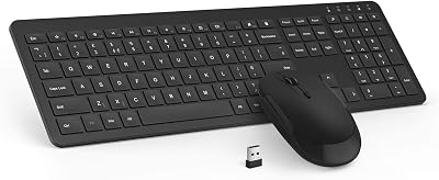 Seenda SK38 Wireless Keyboard and Mouse Set UK Layout Full Size Numeric Keypad
