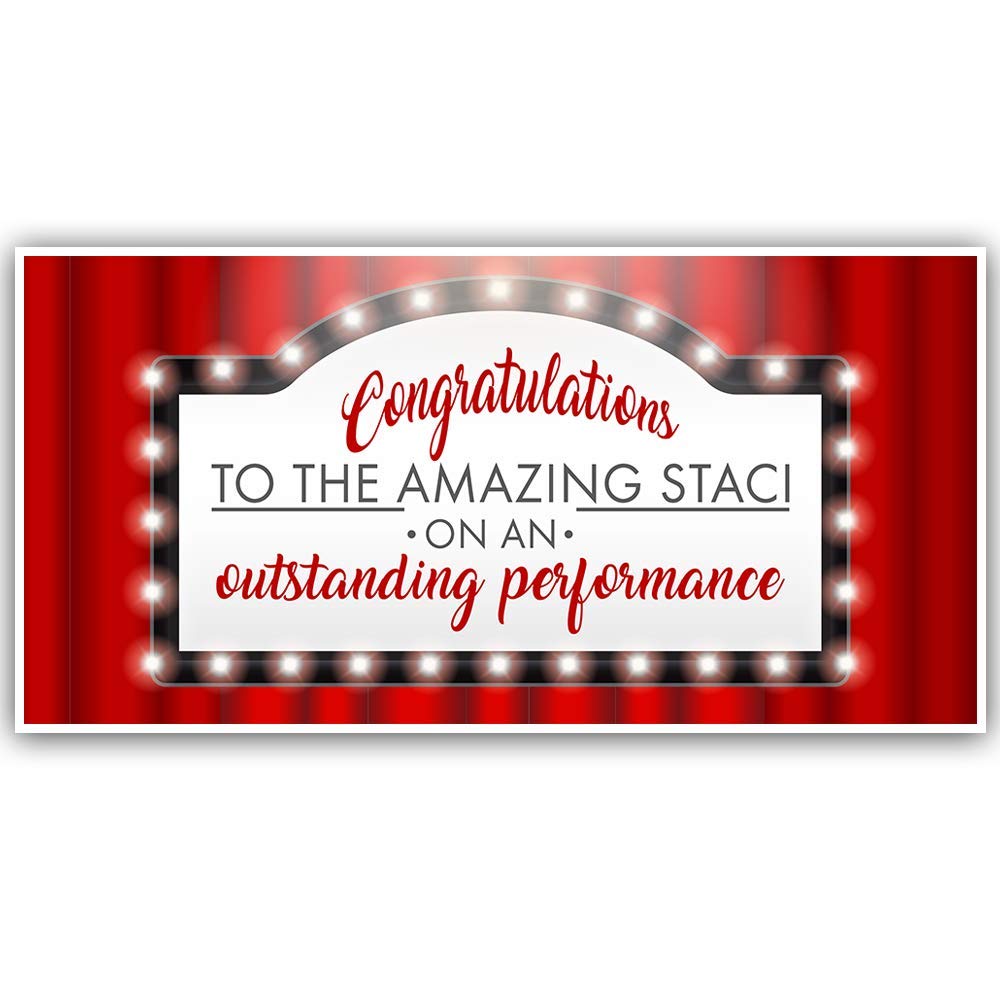 Congratulations Outstanding Performance Personalized Banner Banners