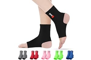 WYOX Ankle Brace for Sprained Ankle - Stabilizer Brace for Women, Support for Men, Achilles Tendonitis Wrap, and Compression Sleeve - Perfect for Running, Gym, Boxing, and Sports (Black, L/XL)