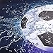 Blue Flame Soccer Duvet Cover Set for Children Boys 3D Printed Football Quilt Cover Set with 2 Pillowcases Fire and Ice Bedding Set with Zipper Closure Queen Size 90