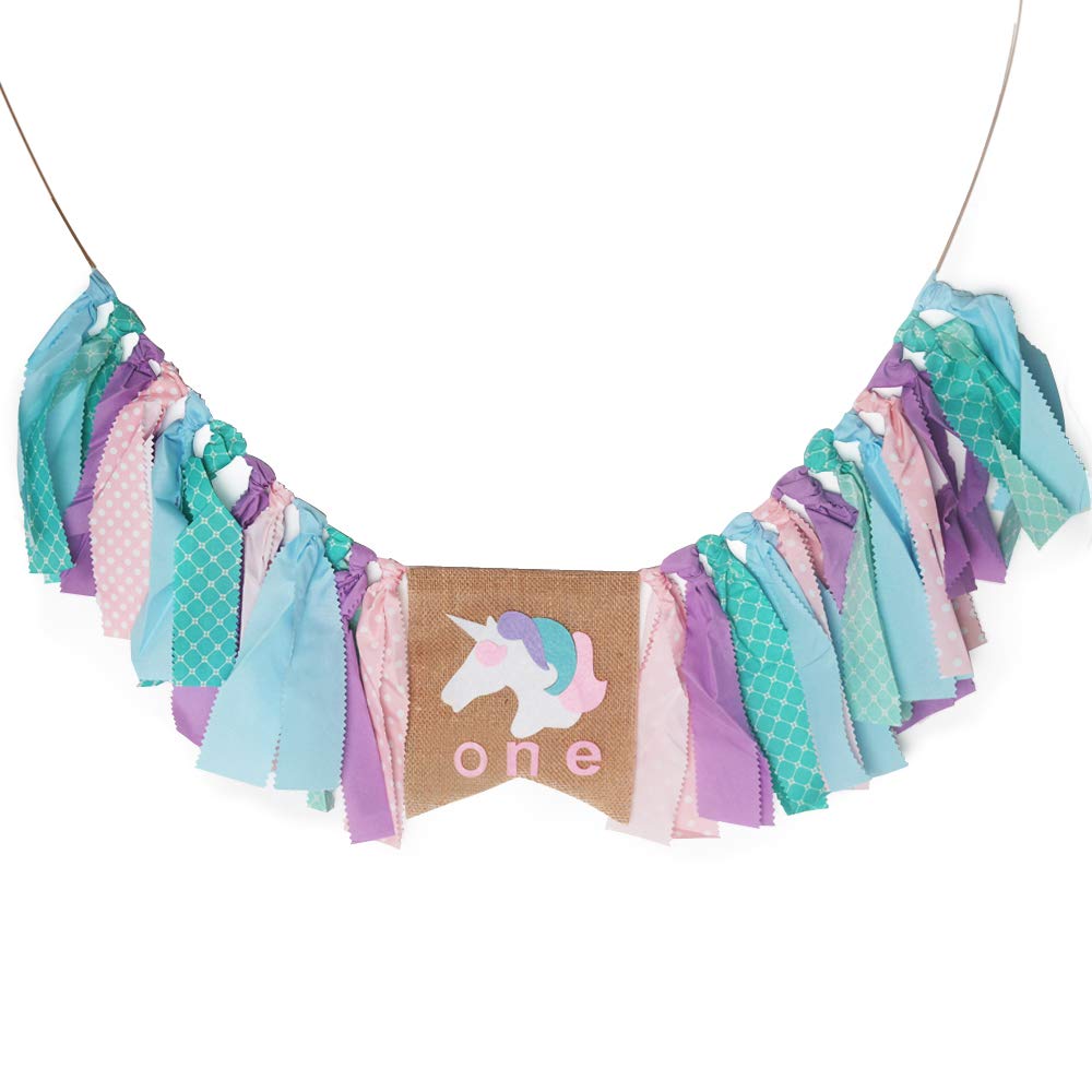 Best unicorn high chair decorations for baby girls 1st birthday