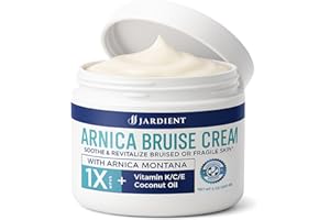 Jardient Arnica Bruise Cream Extra-Strength: Fast-Acting for Bruising & Swelling on Thin Skin - Advanced Formula with Arnica Montana Vitamin K C & E - Soothing Hydrating for Face and Body 4OZ