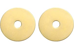 uxcell 2pcs Cabinet Knob Backplate, 1.18 Inch Round Shape Brass Backplate Washers Classical Furniture Decoration Gasket for C