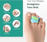 Welnove 16Pcs Hammer Toe Straightener Cushioned Toe Wraps Multi-Size view 2