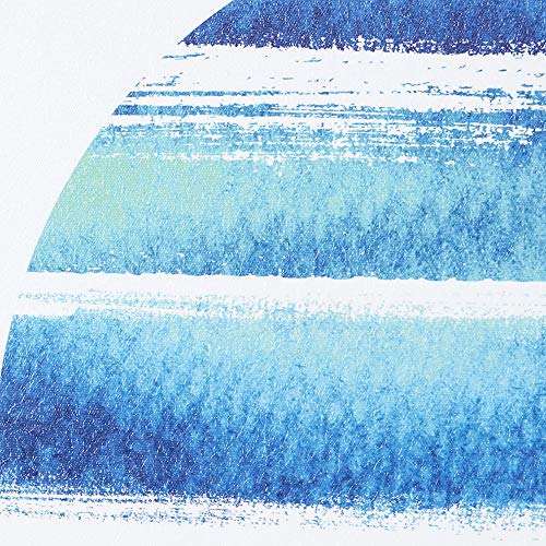 Madison Park, Water Tide 5 Piece Set Wall Art Gel Coated Finished, Oversize Framed Canvas, Modern Abstract Design, Global Inspired Coastal Painting Living Room Accent Décor, Blue Multi, 25.6 x 17.6