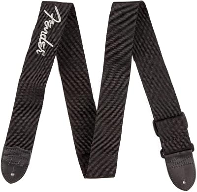 Fender Guitar Strap Polyester Webbing 2 Inch Adjustable 33-53 Inches Black