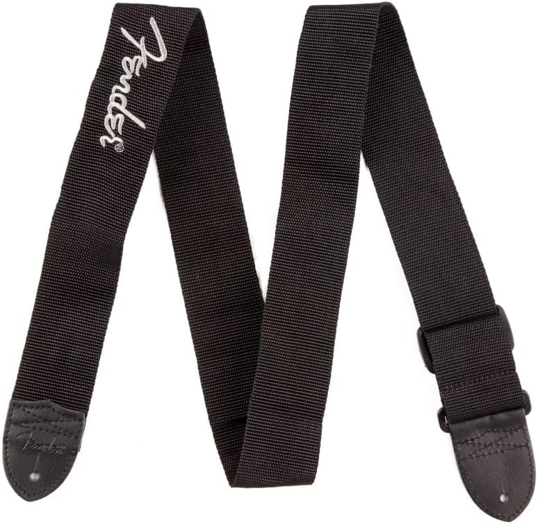 Fender Guitar Strap Polyester Webbing 2 Inch Adjustable 33-53 Inches Black
