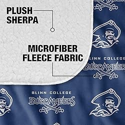 Blinn College Logo Pattern Sherpa Blanket, Warm