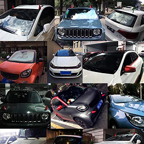 FOLCONROAD Car Auto Truck Elasticity 3D Devil Horns Sticker Bumper Decor Anti Collision [Black] 2Pcs/Set[US Warehouse] - Thumbnail 2