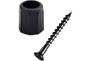 Myard 3/4" Anti-UV Black Baluster Connectors 100pcs for 50 Round Balusters with Stainless Steel Screws, No Drilling Fast Installation for Deck Handrail Staircase Balusters