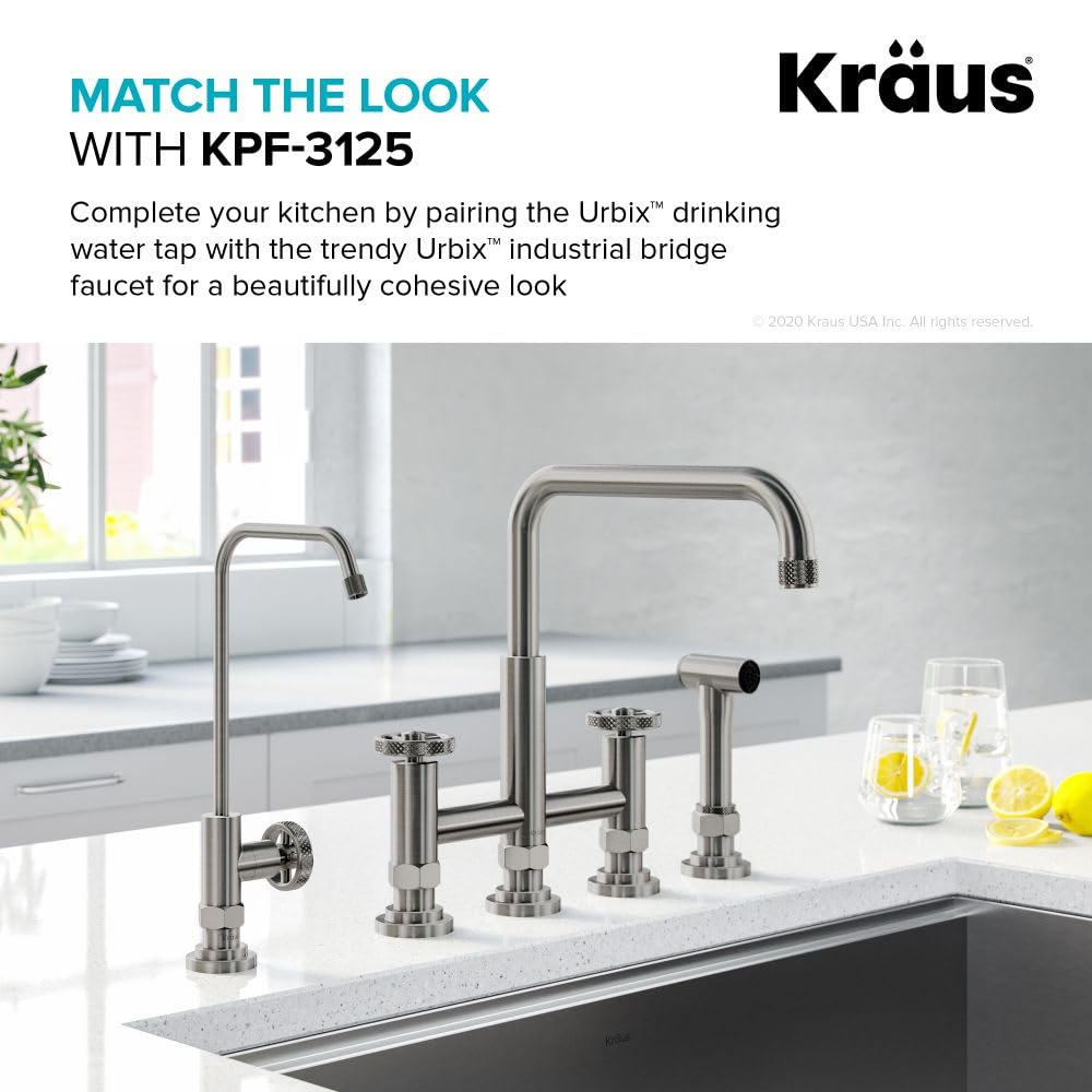KRAUS Urbix 100% Lead-Free Kitchen Water Filter Faucet in Spot-Free Stainless Steel, FF-101SFS