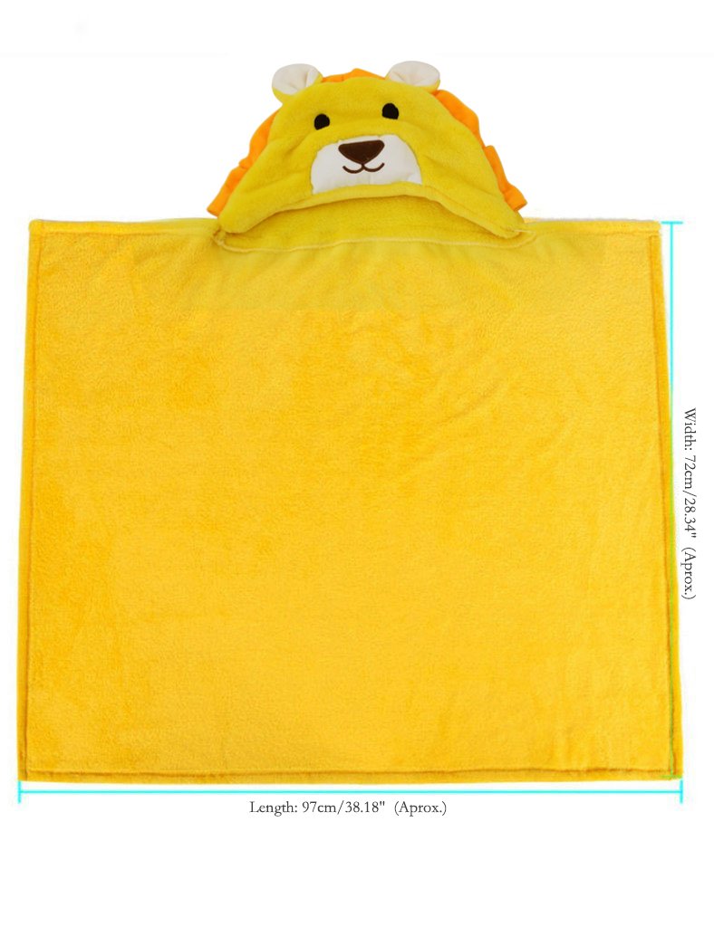 Extra Soft Lion Hooded Baby Towel for Infant, Toddler, Newborn and Kids at Bath, Pool and Beach