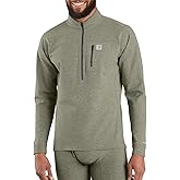 Carhartt Men's Force Heavyweight Heathered Knit Base Layer Crewneck Pocket Top