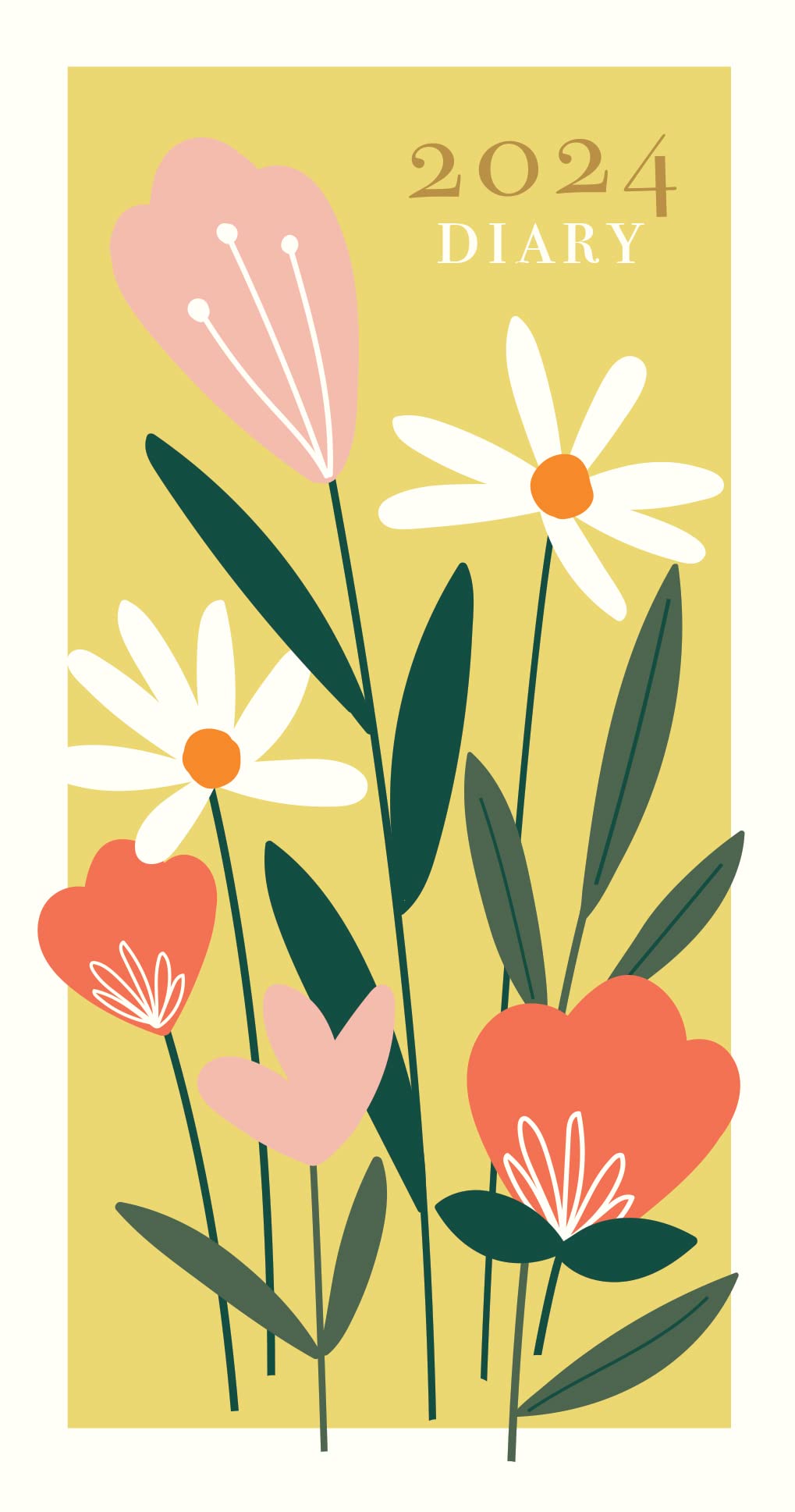 Portico Designs 2024 Caroline Gardner Meadow Slim Diary Week to View