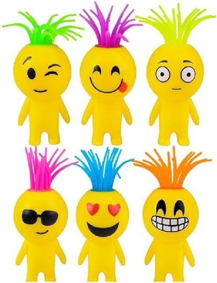 Amazon Com Bargain World 6 Emoticon Buddy With Spiky Hair With