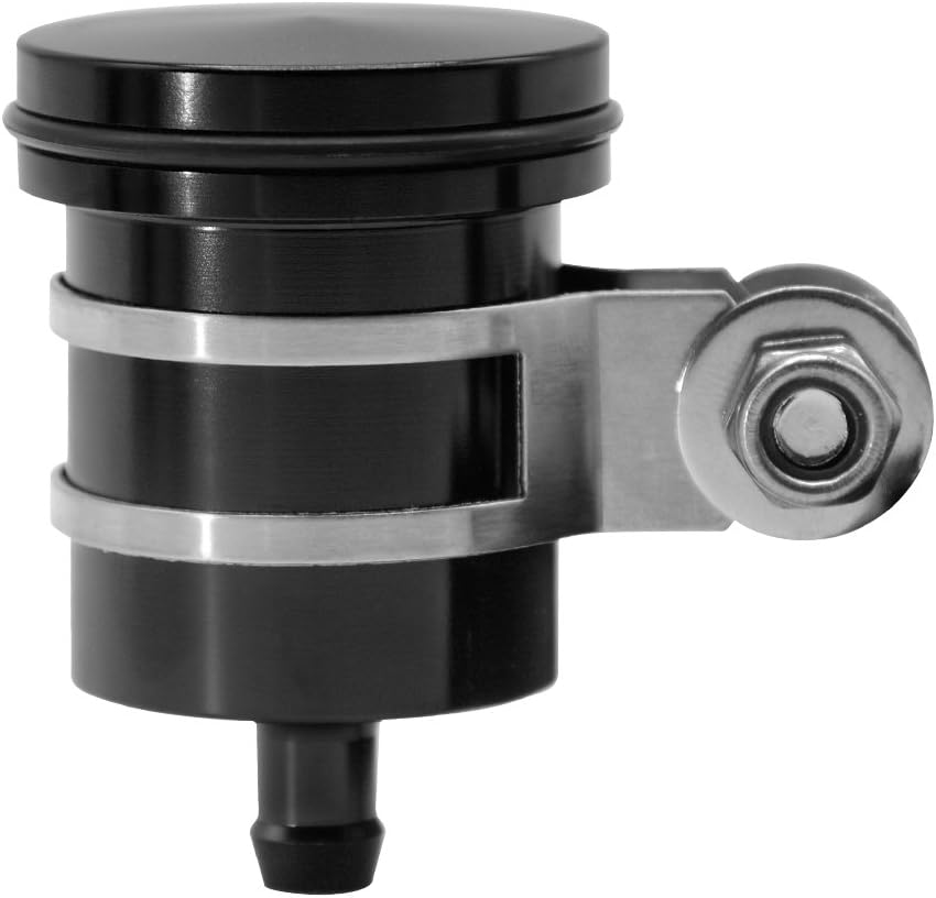 CNC Aluminum Oil Cup Front or Rear Brake Fluid Reservoir For Yamaha FZ01 FZ03 FZ07 FZ09 FZ10 YZF R1 R3 R6 R25 R15 R125 For Kawasaki Z250 Z650 Z750/R/RR Z800 Z900 Z1000/sx (Black)