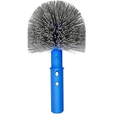 TidyMister Small Pool Brush Head for Cleaning Narrow Corners Steps, Stiff Wavy Bristles Round Brush Scrubber for Above Ground &amp; Inground Pools, Cobweb Brush