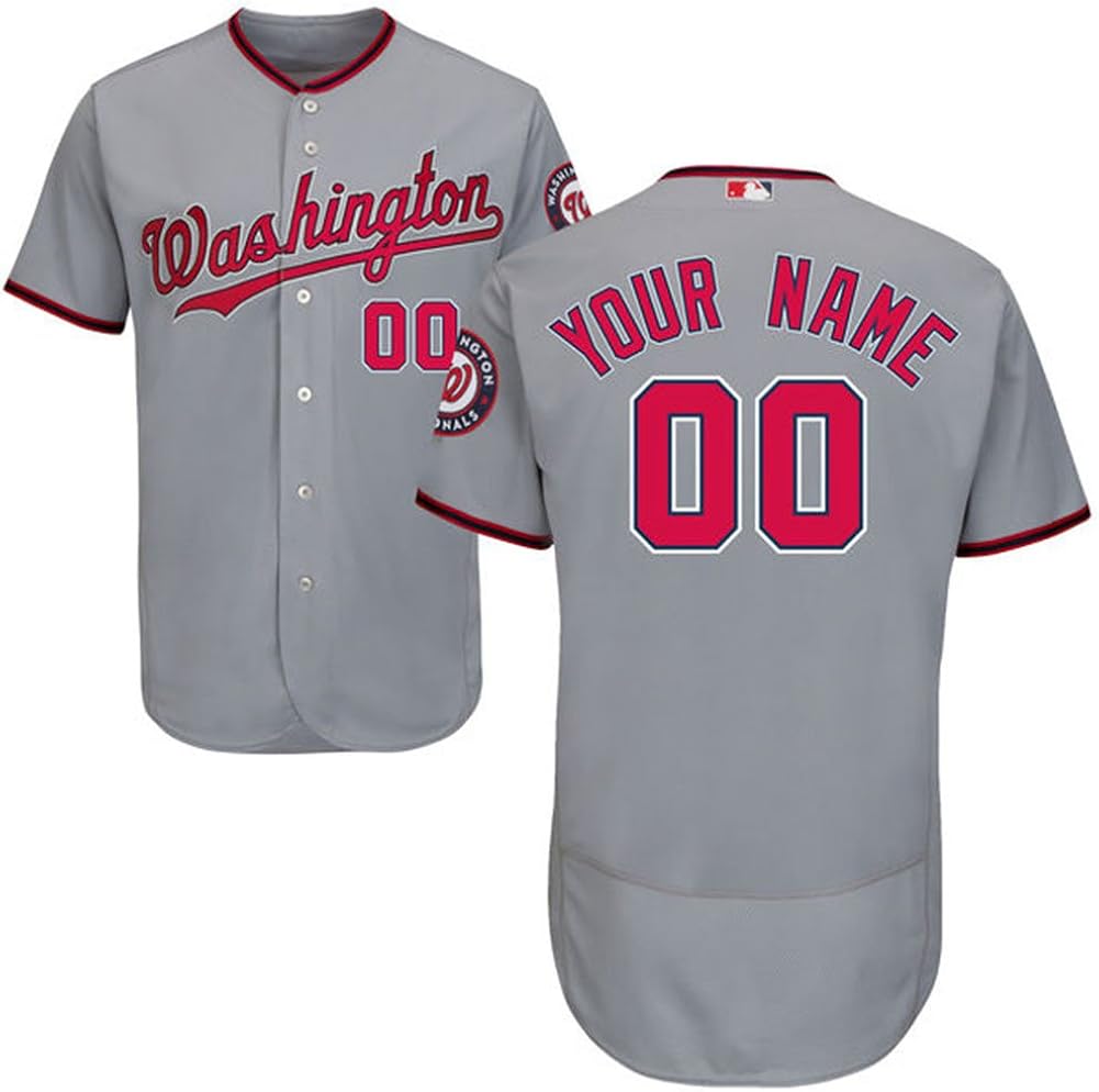 Washington Nationals Jersey Custom Men's Baseball Jersey Flexbase Jersey Amazon.co.uk Clothing