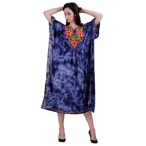 navy kaftan dress
