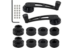 LPFIDI Window Crank Handle Window Winder Crank Riser Handle Replacement Billet Aluminum, Axis Size: 0.4" Round or 0.4" Square or 0.4" Round with 16 Splines