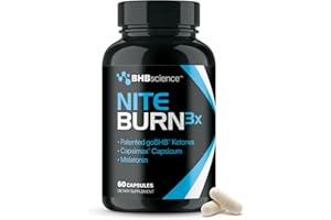 Night Burn Keto BHB Exogenous Ketones Supplement - Real Ketones Keto Diet Pills with Patented goBHB Capsimax and Melatonin for Body Sculpting (60 Count (Pack of 1), Nite)