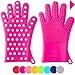 Finally! Heavy-Duty Women's Silicone Oven Mitts by Love This Kitchen | Heat Resistant Gloves For Her Cooking, Baking & Barbecue Needs (1 Pair, XS/S (MUST use Sizing Chart!), Fuchsia)