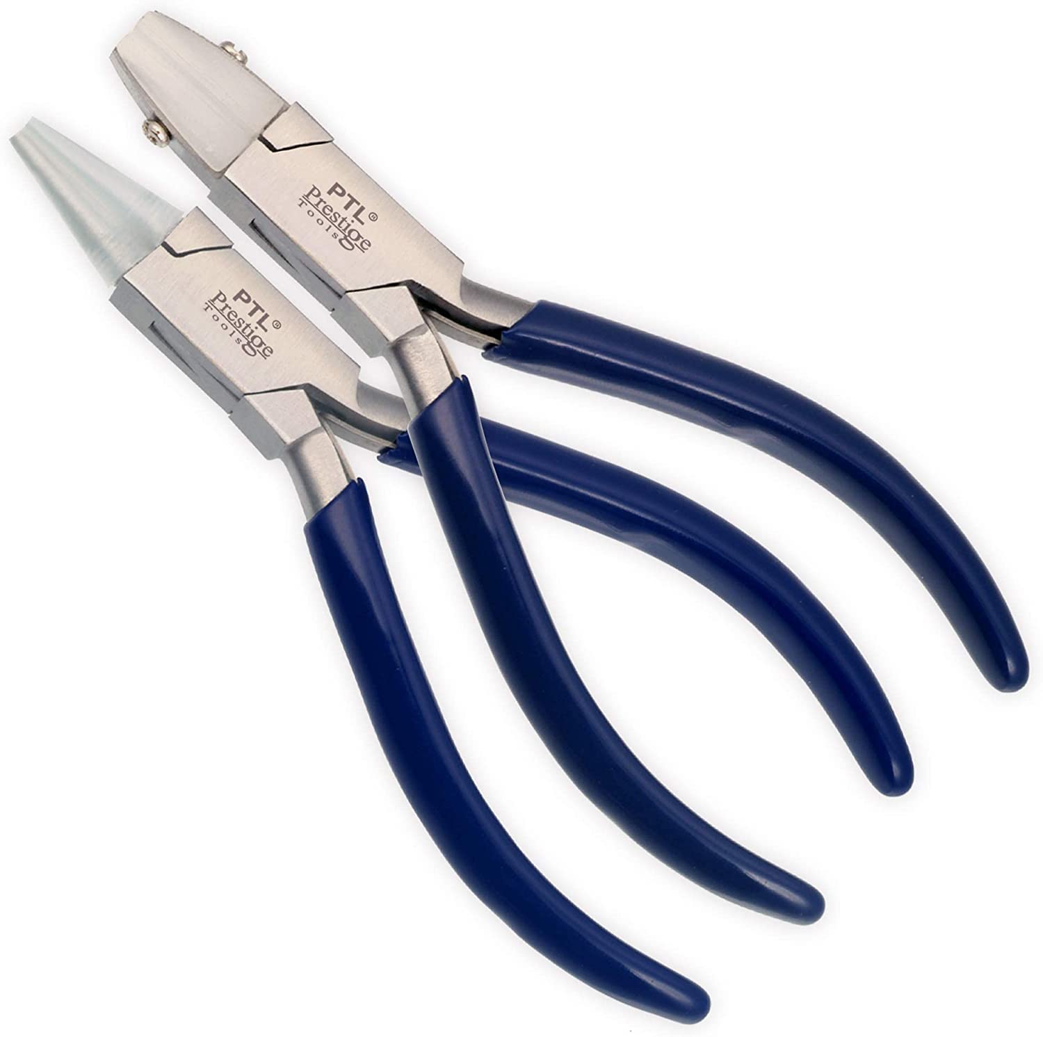 PTL® Flat Nose & Round Nose Pliers Set - Nylon Jaws, Craft & Jewellery Making Gift Ideas, Free Replacement Jaws