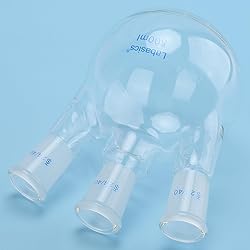 Labasics Borosilicate Glass 3 Neck Flat Bottom