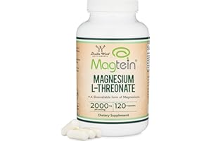 DOUBLE WOOD SUPPLEMENTS Magnesium L Threonate, Magtein, Sleep and Cognitive Support – High Absorption – Most Bioavailable Form of Magnesium – 2,000 mg – 120 Capsules