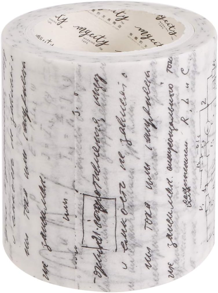 SUPVOX Vintage Washi Tape Decorative Wide Washi Masking Tape for DIY Scrapbooking Art Crafts 50mm, Picture 3, 5*800cm