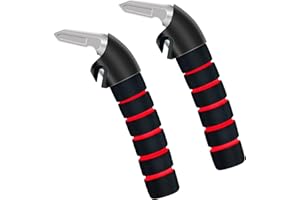 KOUNATSURI 2Pack Car Door Handle for Elderly Car Handle Assist Support Handle Multifunction Handle for Elderly and Handicapped (Red)