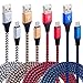 Charger Cable, Ailkin 4-Pack 10Ft Braided Nylon High Speed USB 2.0 A Male to Micro B Data Sync & Charger Cord Compatible with Samsung Galaxy S6, S7 Edge, Note5, LG, HTC, Motorola, and More