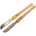 Hurricane Turning Tools, HSS, 2 Piece Heavy Duty Right and Left Side Curved Scraper Set (1 1/2"W x 3/8" Wide), Standard Series Woodturning Tools