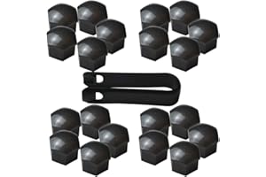 FIVEEYES 17MM Wheel Lug Nut Covers Bolt Caps Compatible with Audi BMW Mercedes with Removal Tool 20PCS (Gray)