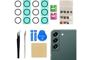 Phoupair 2 Set Back Camera Lens Replacement for Samsung Galaxy S22 and 22+ Plus with Professional Repairing Tool Kit and Installation Instruction