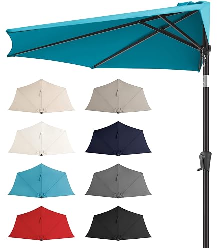 International Caravan St. Kitts 9-Foot Wall Hugger Patio Umbrella Navy Blue, 9 ft, YF-1147-2.7M-NV : Patio, Lawn & Garden