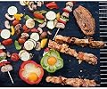 Grill Mat - Set of 2 16"x13" - 150% Thicker Than Yoshi, Miracle, Others - 100% Guaranteed, Perfect Grill Marks Every Time, Rapid Clean, FDA Approved