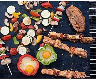 Grill Mat - Set of 2 16"x13" - 150% Thicker Than Yoshi, Miracle, Others - 100% Guaranteed, Perfect Grill Marks Every Time, Rapid Clean, FDA Approved