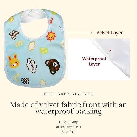 plastic backed dribble bibs