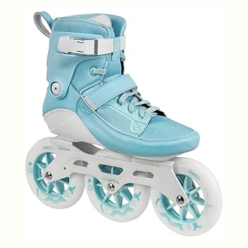 Powerslide Swell 125mm Aqua 3 Wheel Inline Fitness Speed Skates