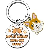 VIESUJI Dog Keychain for Dog Mom Dad Lover Women Men Sister Best Friend Boyfriend Girlfriend Wife Pet Memorial Gifts for Dogs Husky keychain for Birthdays Christmas Gifts for Dogs