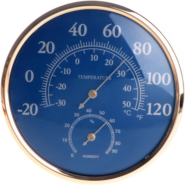 Hoiert Large Round Thermometer Hygrometer Temperature