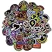 Vinyl Neon Light Stickers Pack 50 Pcs Waterbottle Neon Light Decals for Laptop Car Luggage Water Bottle Helmet