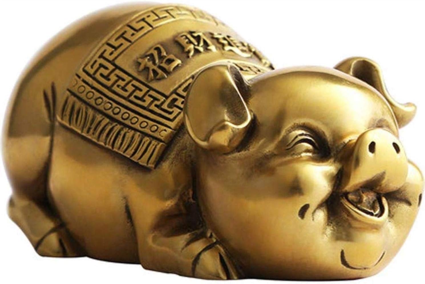 ZHANGJING Golden Brass Pig colección de figurillas decoración de la